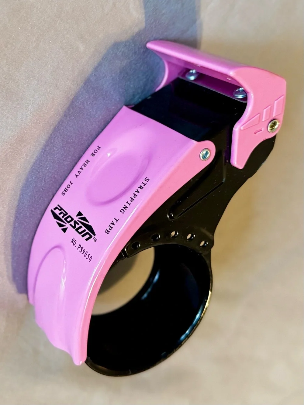 PROSUN Pink Tape Dispenser w Cutter for Shipping